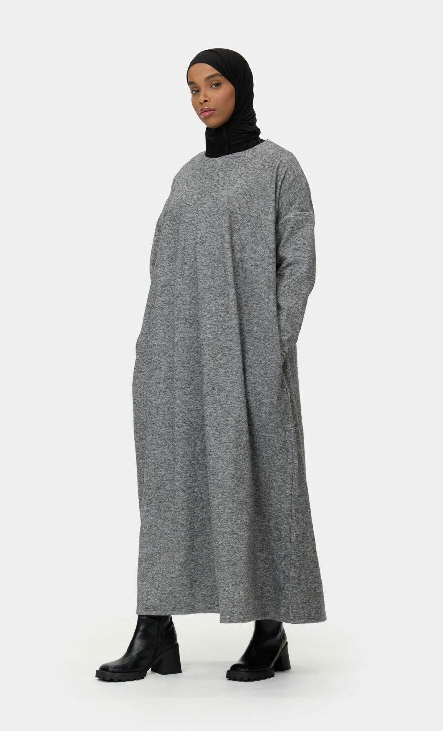JOGGING DRESS - GRAY, 135 CM