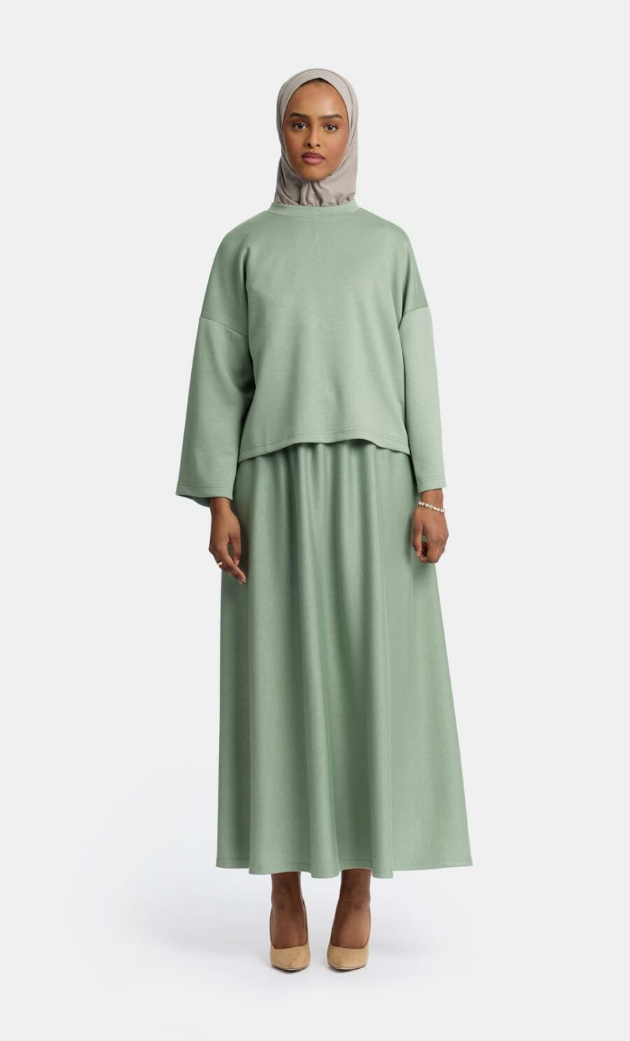 WIDE SLEEVE SWEATER SET