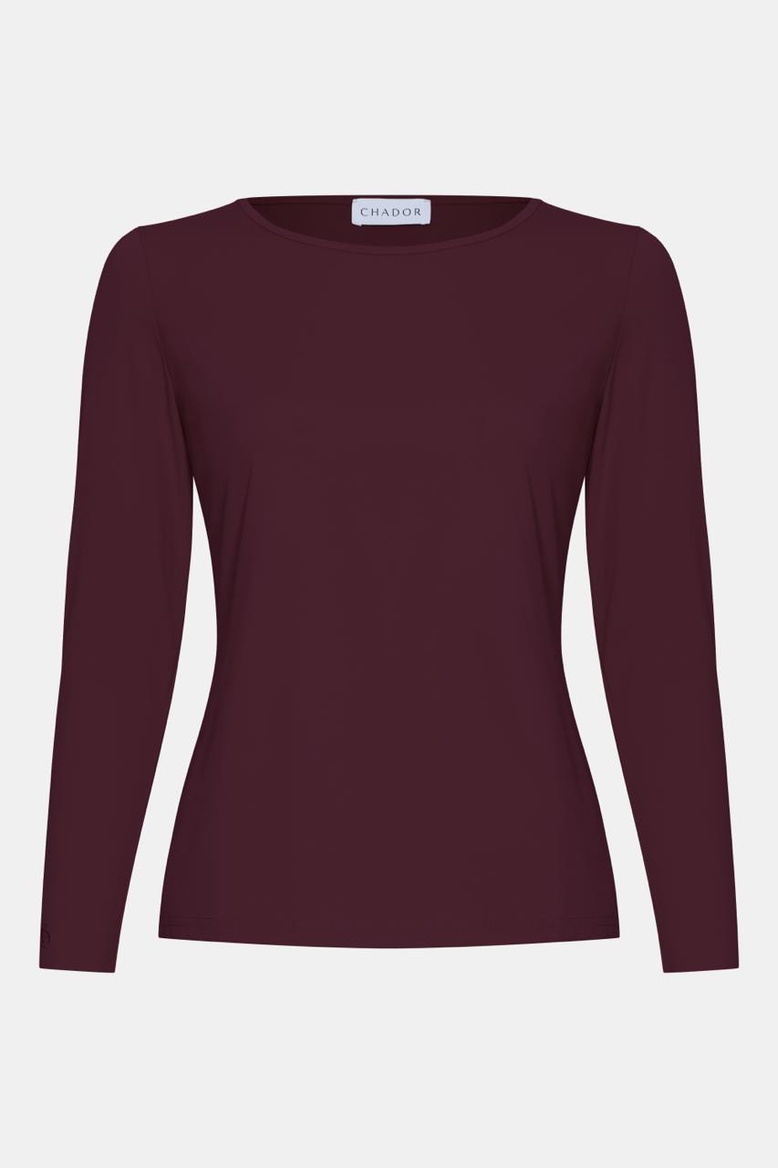 BASIC TOP - DARK BROWN, XS