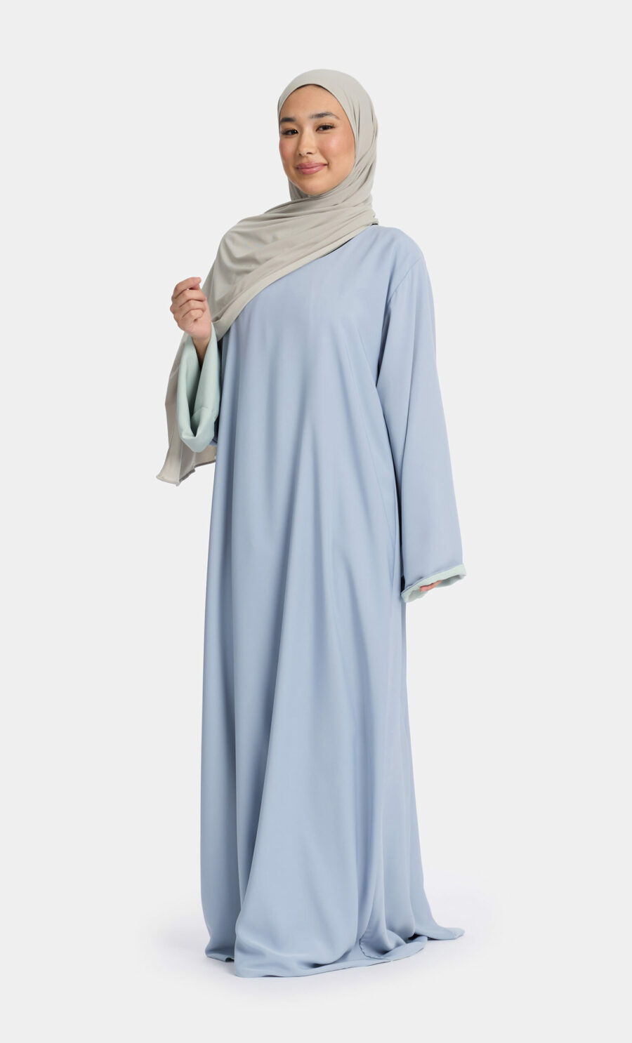 REVERSIBLE ABAYA - ICE BLUE, S