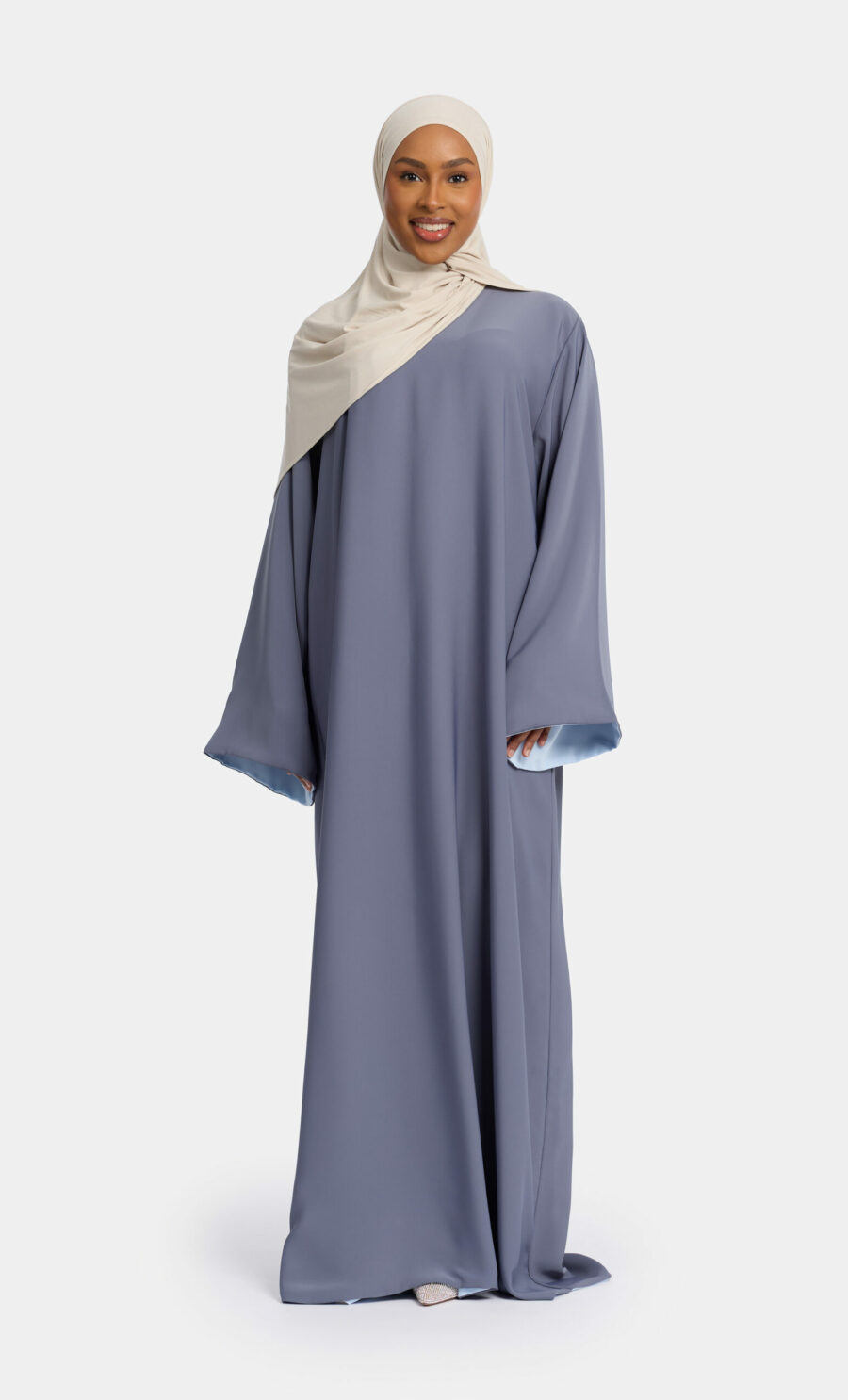 REVERSIBLE ABAYA - SLATE BLUE, S