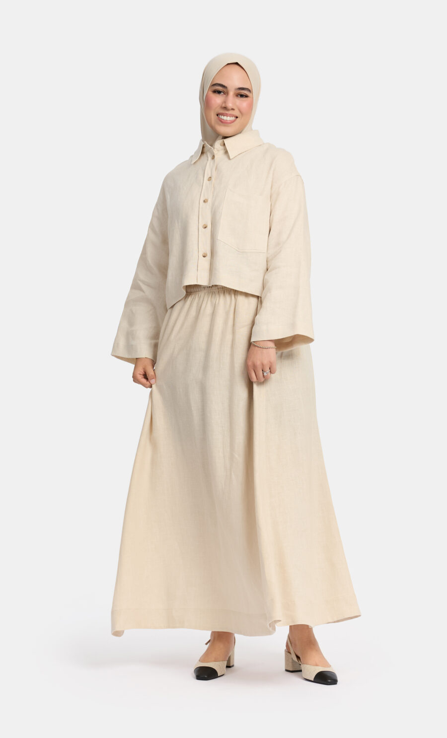 LINEN CROP TOP