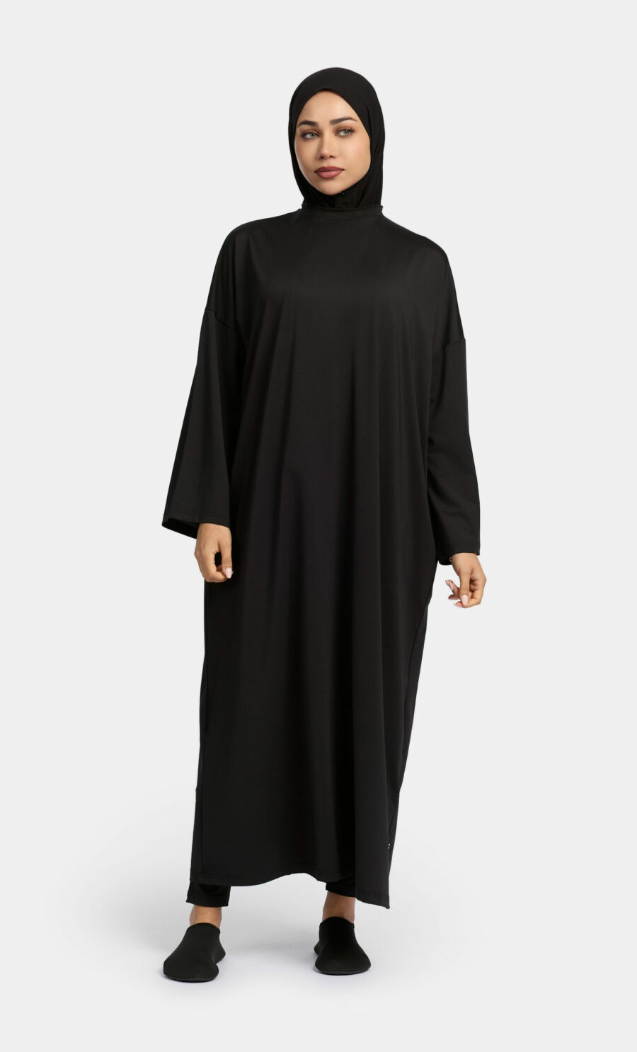 OVERSIZED MAXI BURKINI SET - BLACK, S