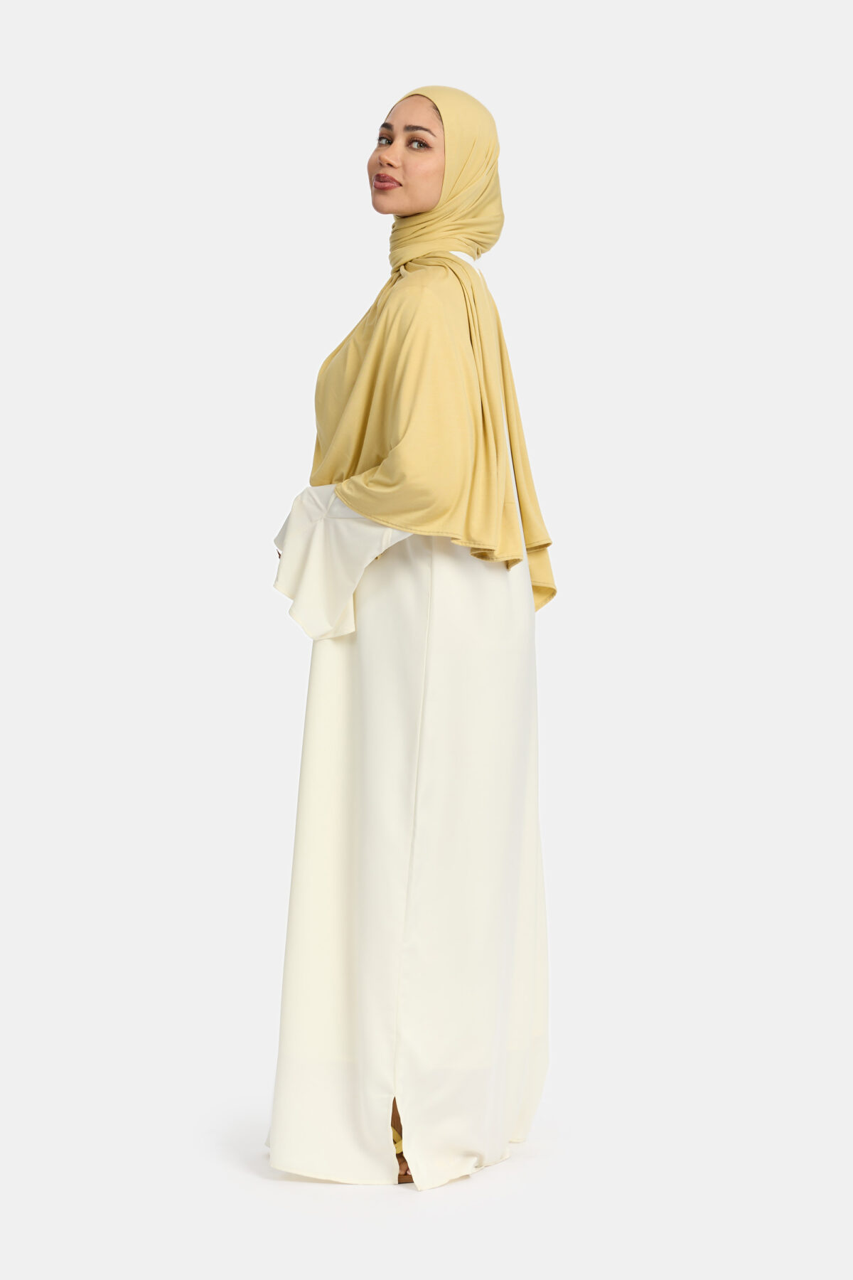 SATIN JERSEY SLEEVE DRESS - Afbeelding 2