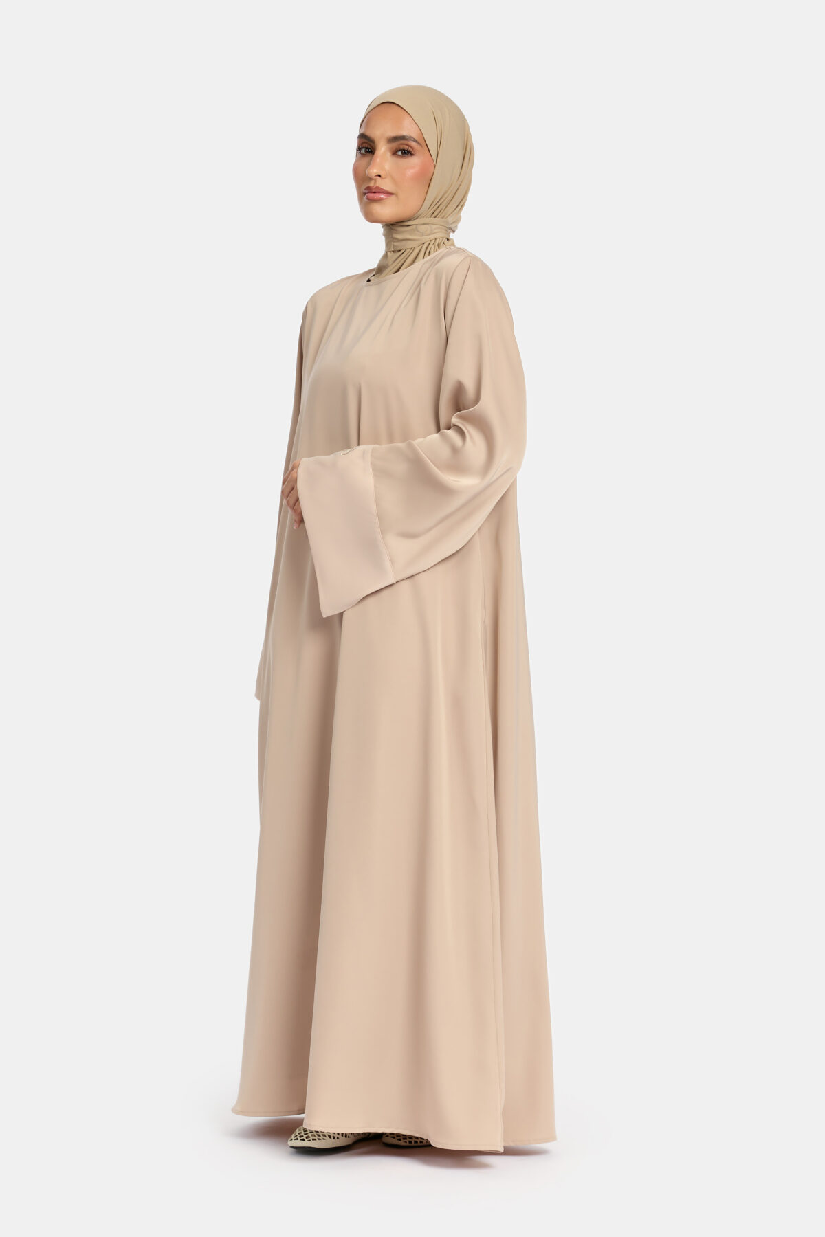 SATIN FLOWY DRESS