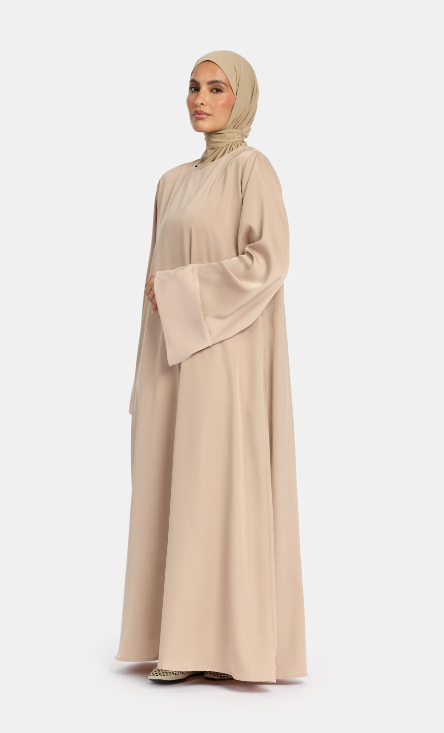 SATIN FLOWY DRESS