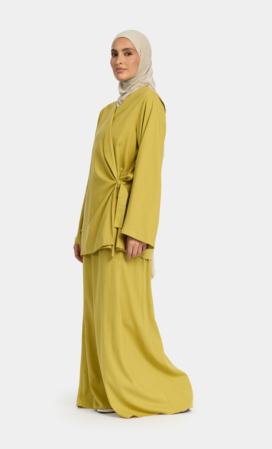 SIDE-TIE SKIRT SET - GUACAMOLE, XS