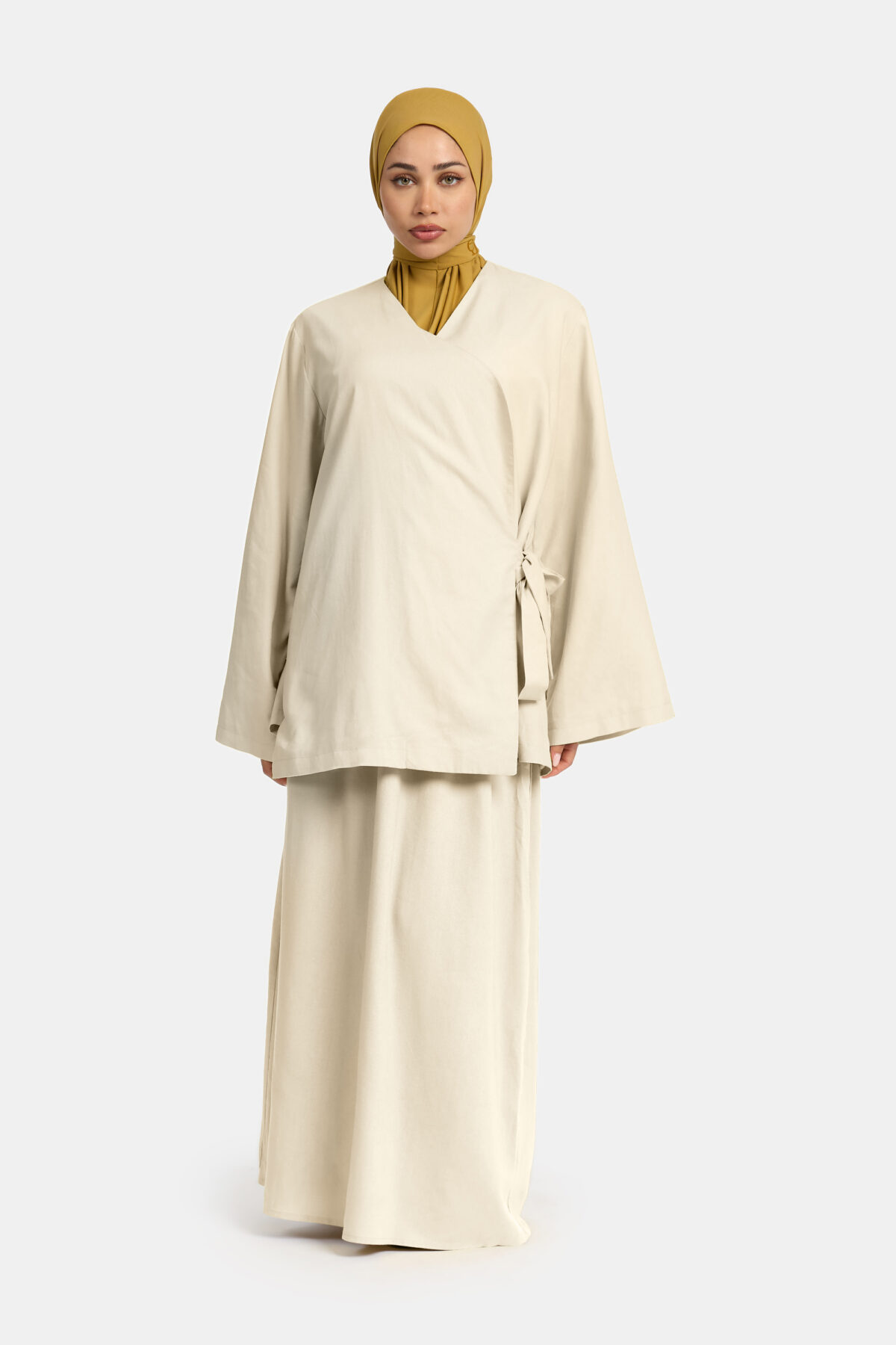SIDE-TIE SKIRT SET
