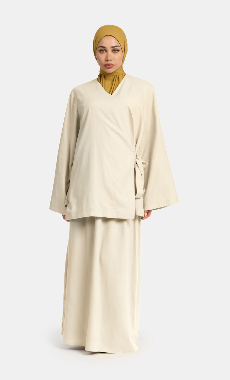 SIDE-TIE SKIRT SET