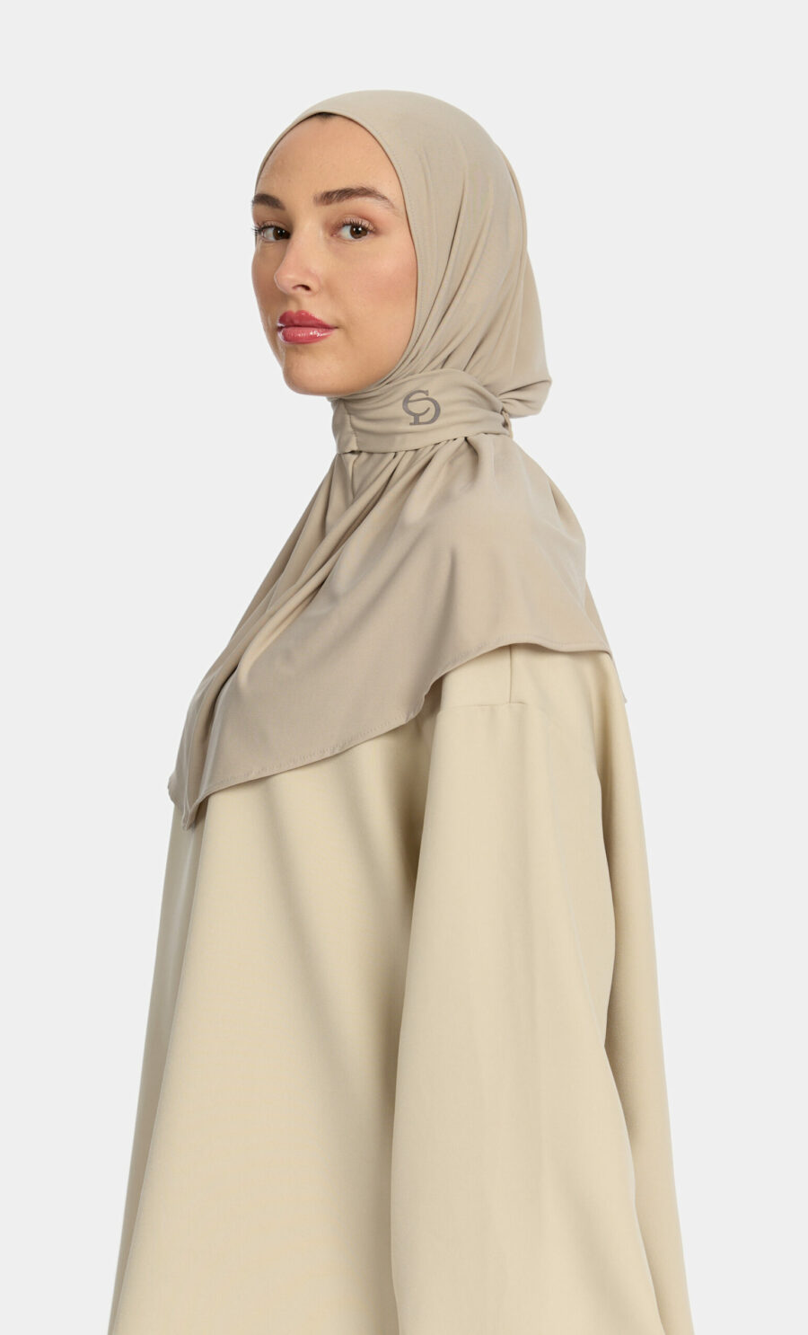 PREMIUM JERSEY PULL TIE HIJAB - STONE