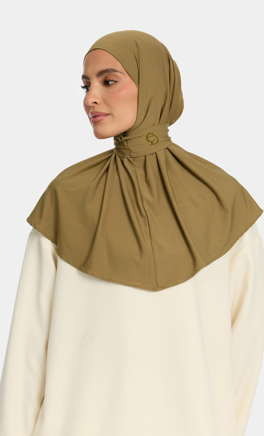 PREMIUM JERSEY PULL TIE HIJAB - OLIVE GREEN