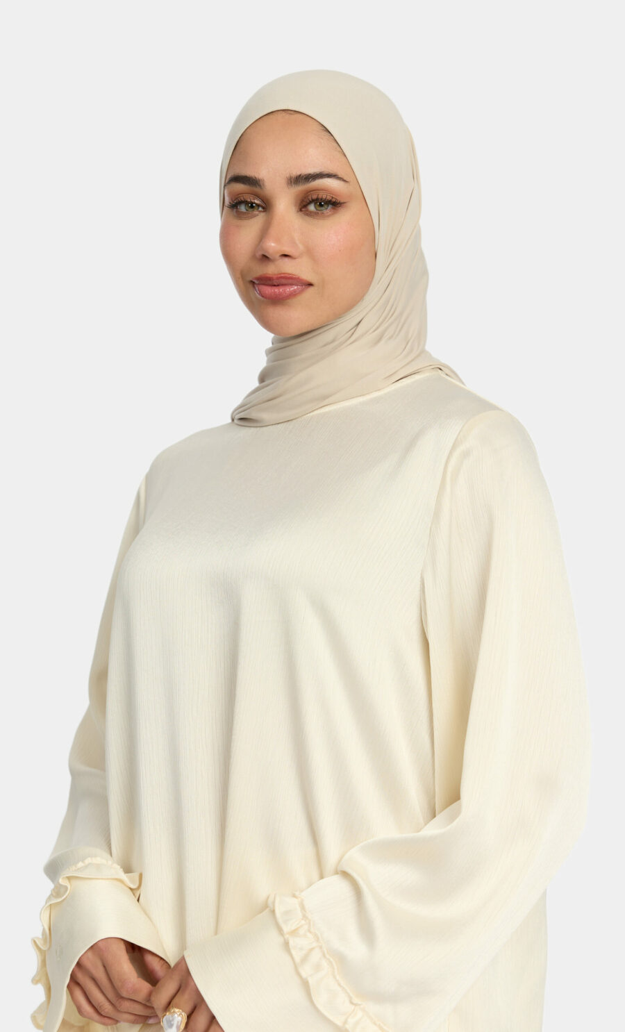 COMFORT STRETCH SCARF - LIGHT CREAM