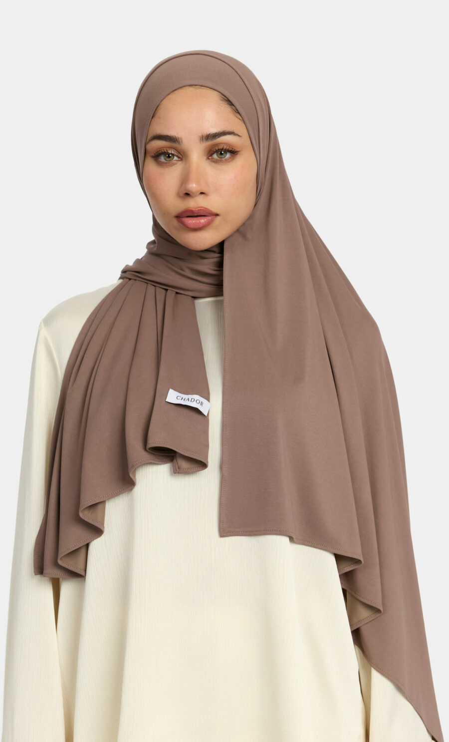 COMFORT STRETCH SCARF - BROWN TAUPE
