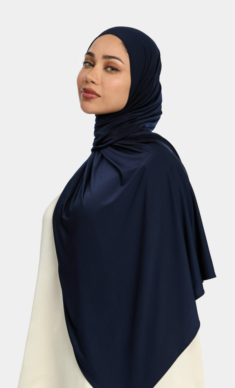 FLUID JERSEY SCARF - NAVY