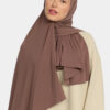 PREMIUM JERSEY SCARF- BROWNAUBERGINE