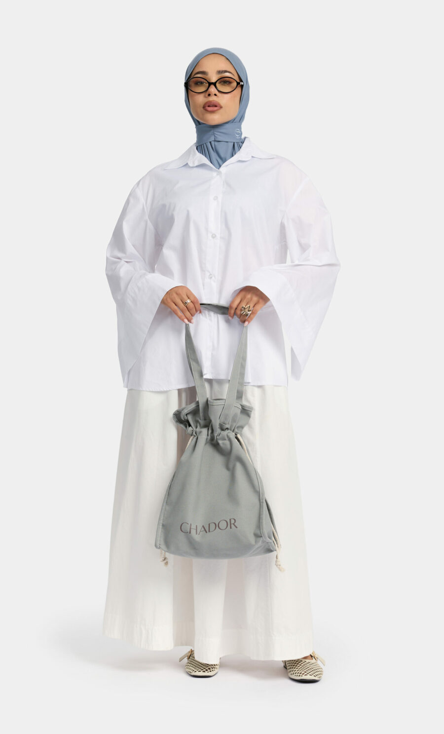 DRAWSTRING BAG - DUSTY GREY