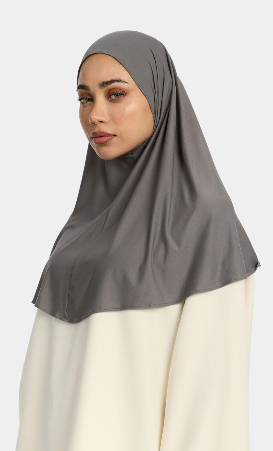 COMFORT SLIP ON HIJAB - ANTHRACITE GREY