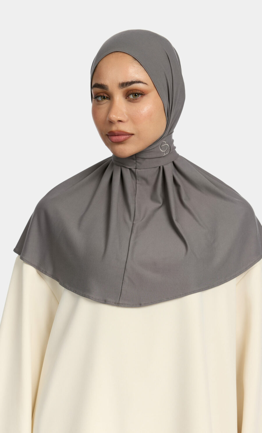 COMFORT STRETCH PULL TIE HIJAB - ANTHRACITE GREY