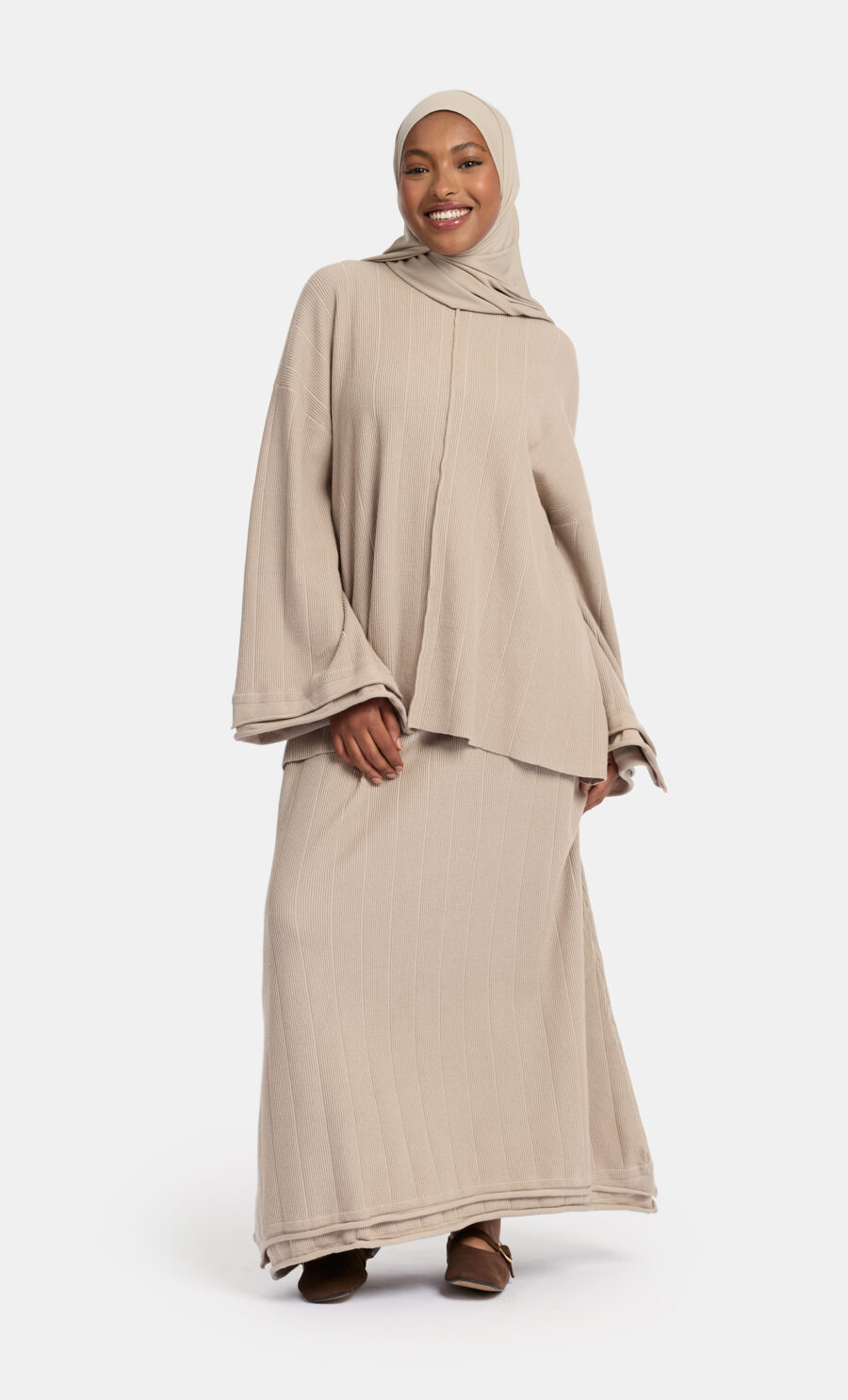 RUFFLE KNIT SKIRT SET