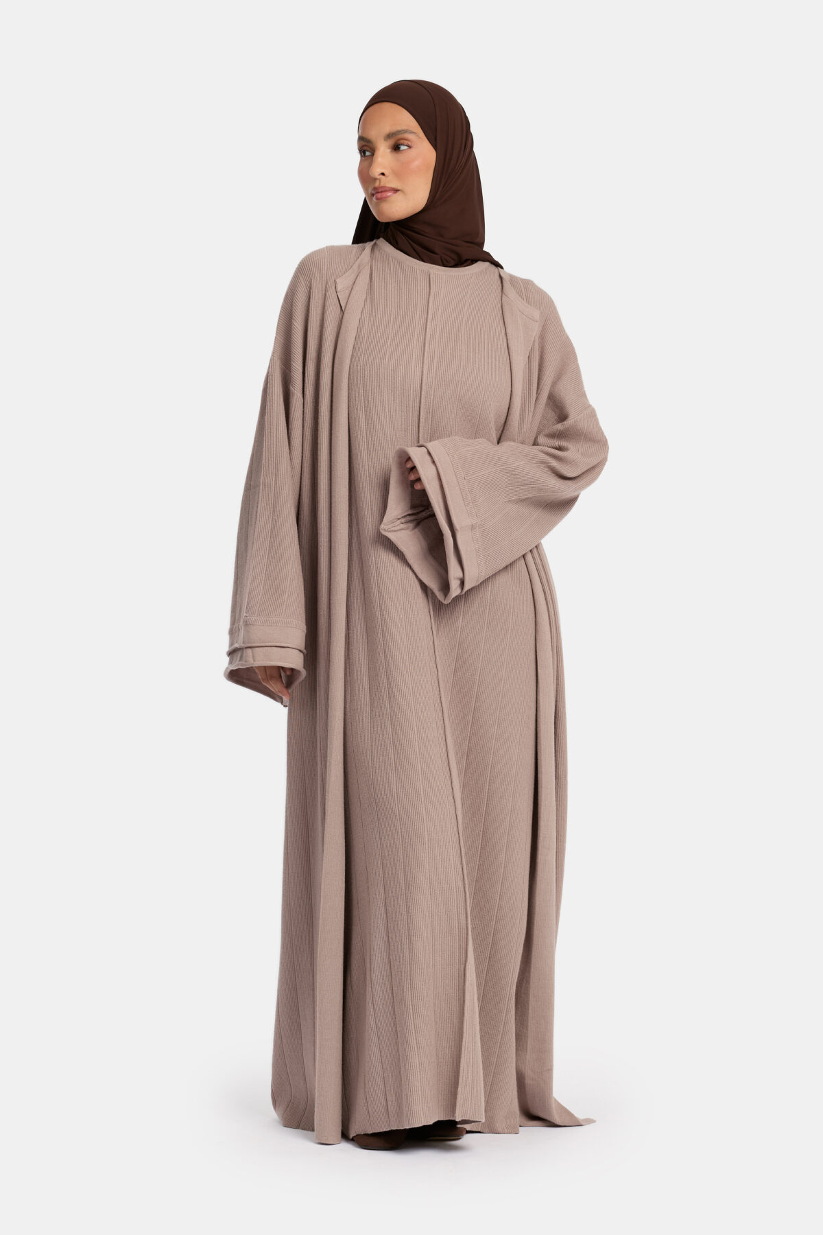 RUFFLE KNIT KIMONO SET