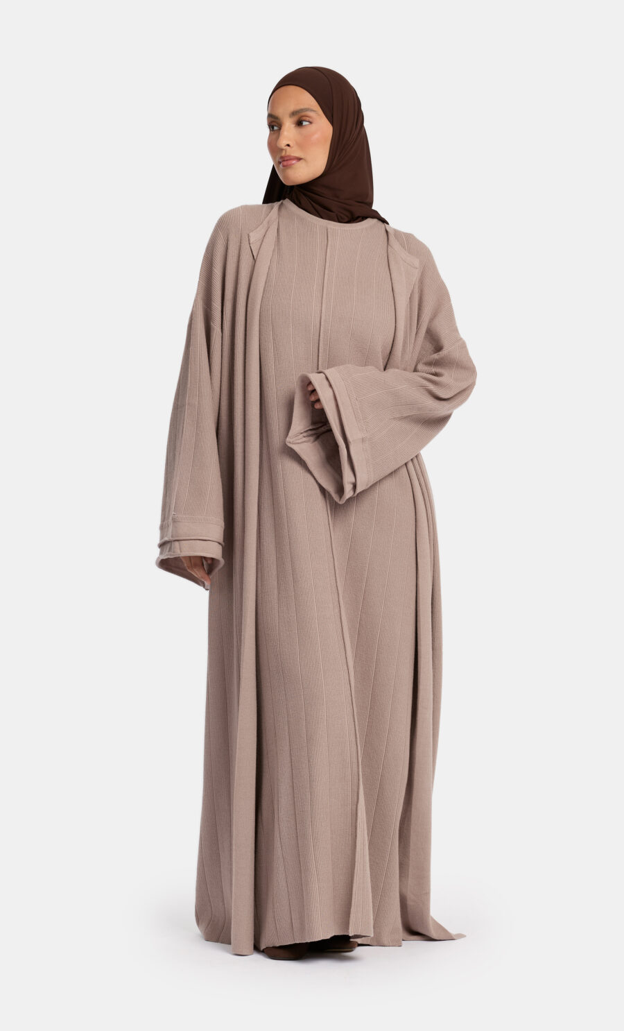 RUFFLE KNIT KIMONO SET