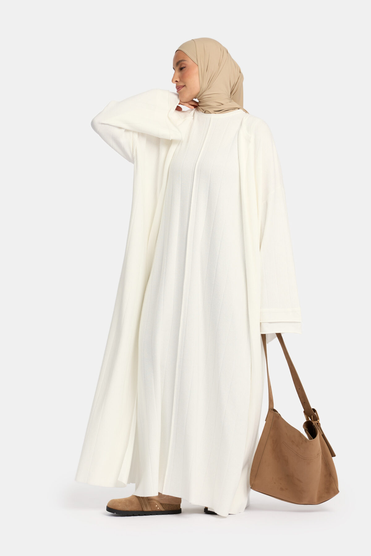 RUFFLE KNIT KIMONO SET