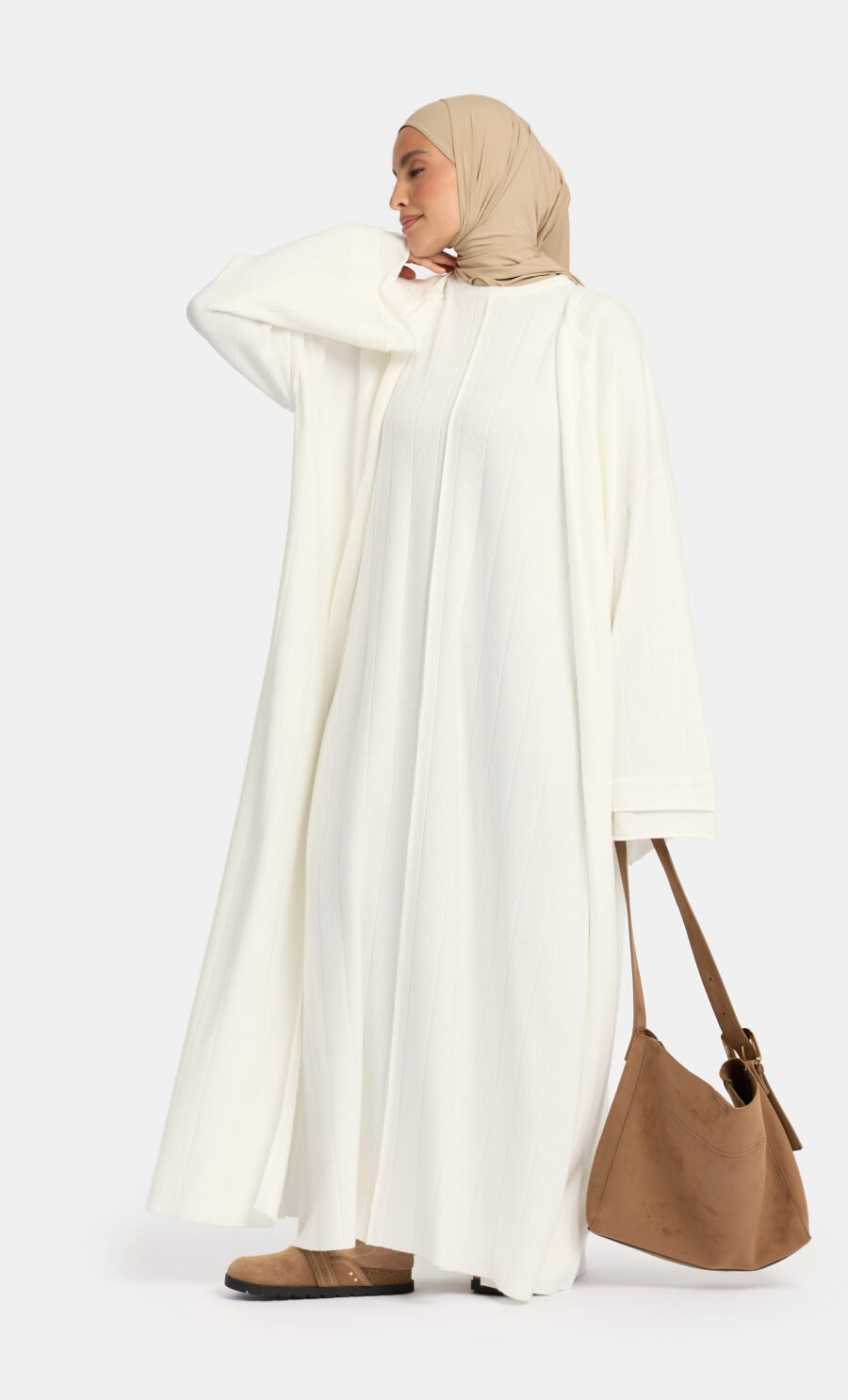 RUFFLE KNIT KIMONO SET