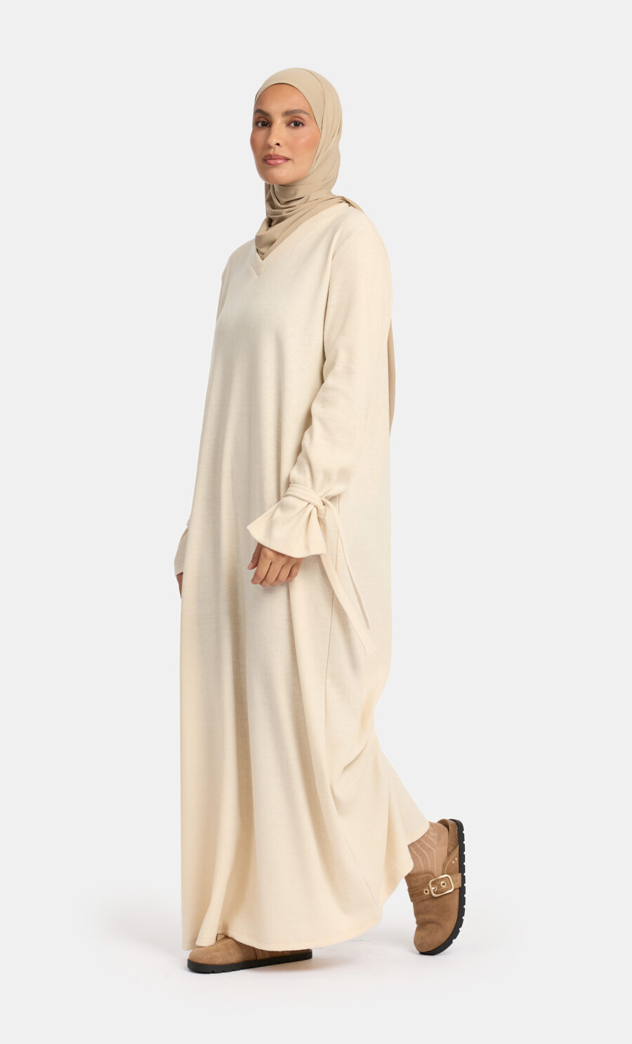 MAXI SWEATER - KNOTTED SLEEVES