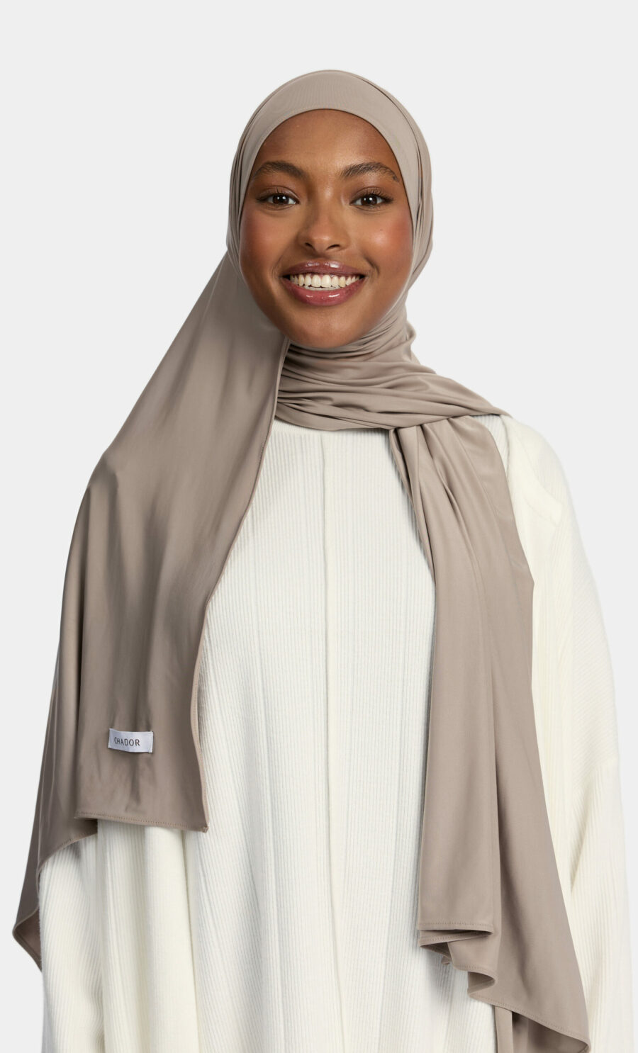 LIQUID JERSEY SCARF - STONE TAUPE