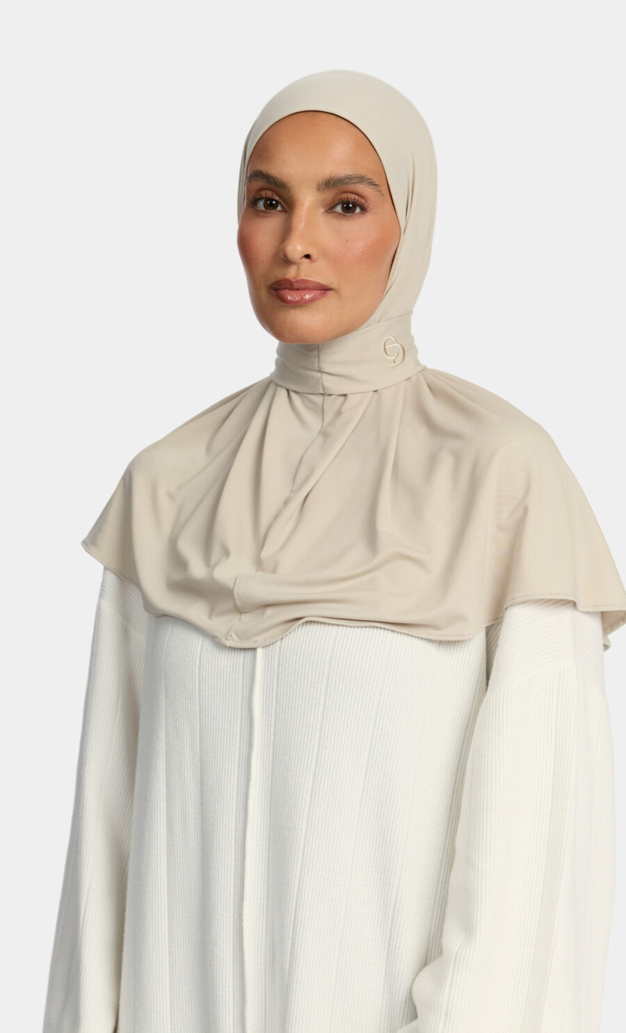 COMFORT STRETCH PULL TIE HIJAB - PLATINUM