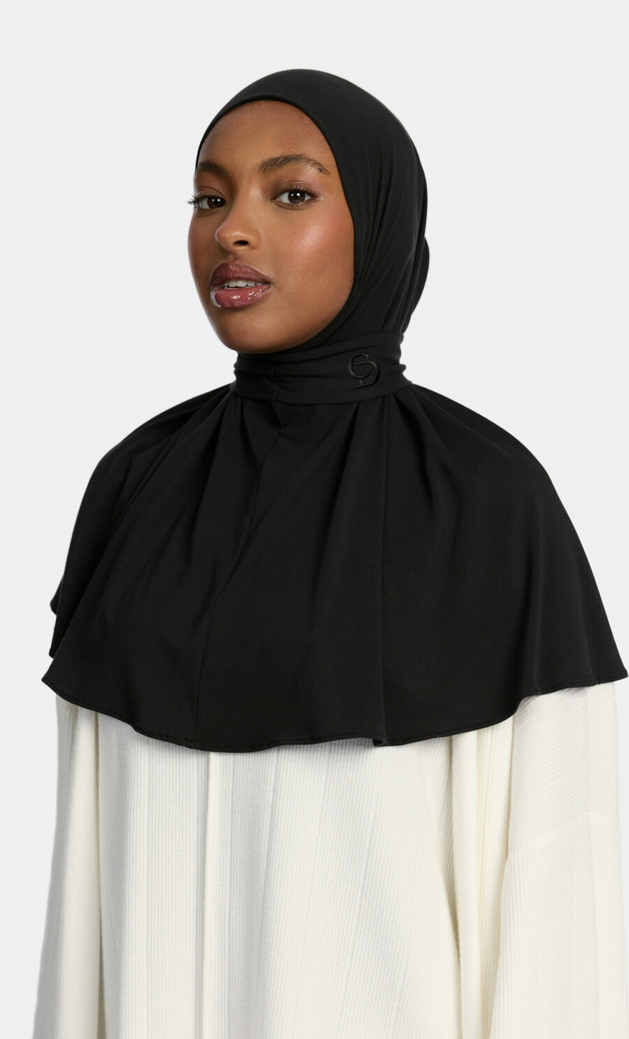 COMFORT STRETCH PULL TIE HIJAB - BLACK
