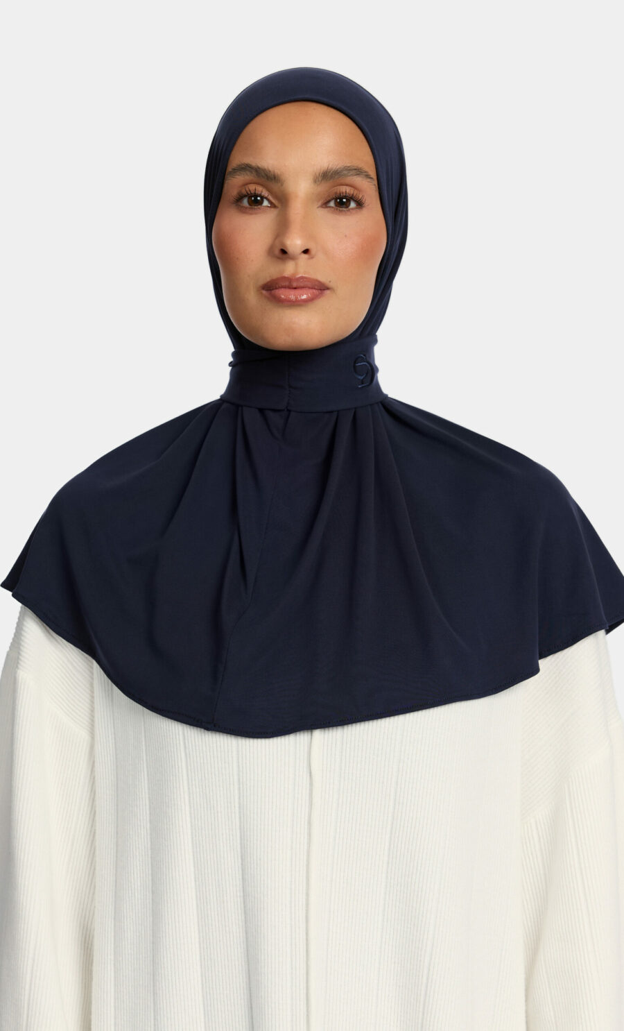 COMFORT STRETCH PULL TIE HIJAB - NAVY BLUE