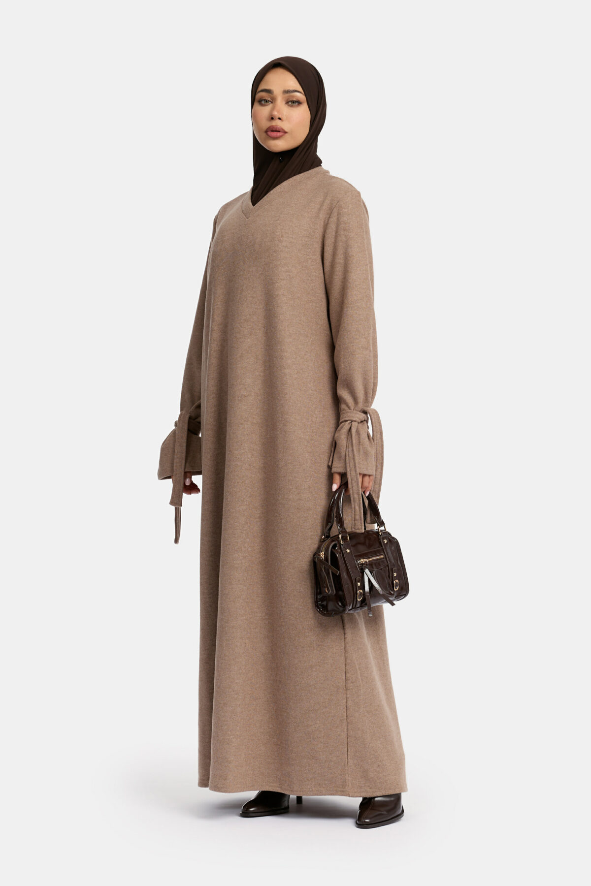 MAXI SWEATER - KNOTTED SLEEVES