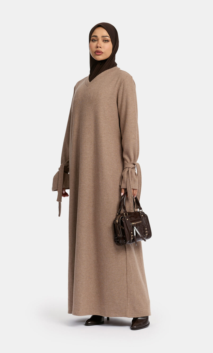 MAXI SWEATER - KNOTTED SLEEVES
