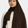 PREMIUM JERSEY SCARF-DARK BROWN 1