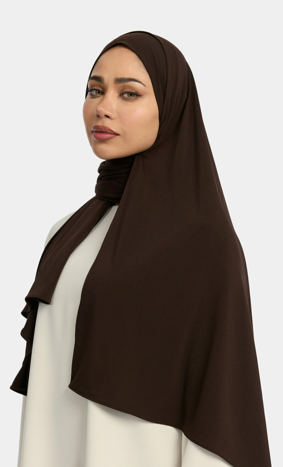 PREMIUM JERSEY SCARF - DARK BROWN