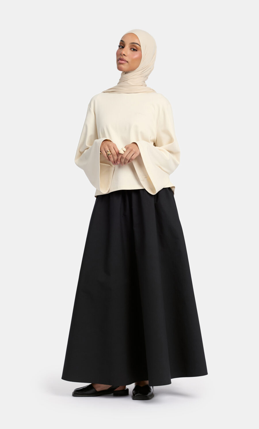 GATHERED MAXI SKIRT