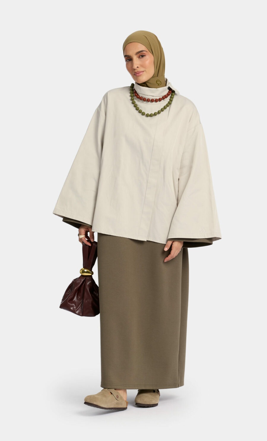 BOXY TRENCH COAT - LIGHT BEIGE, S