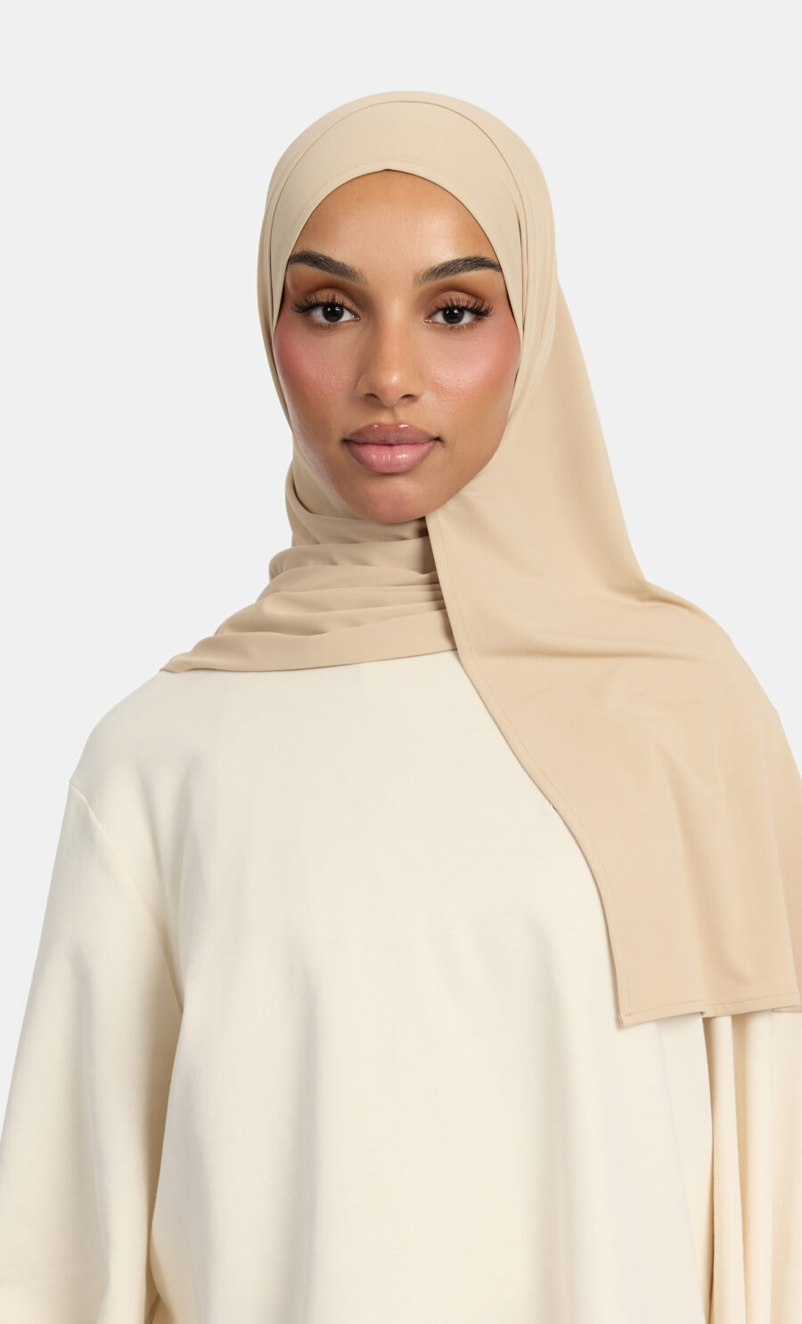 BREATHABLE JERSEY SCARF - VANILLA