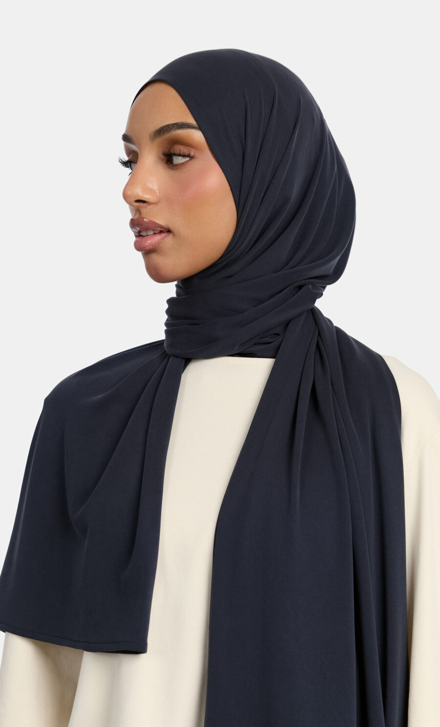 BREATHABLE JERSEY SCARF - DEEP BLUE