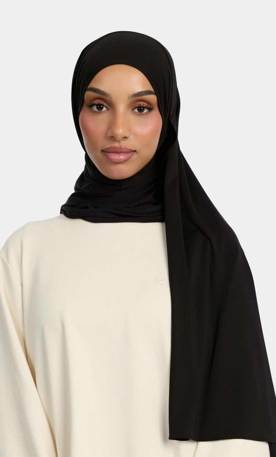 MODAL JERSEY SCARF - DEEP BLACK