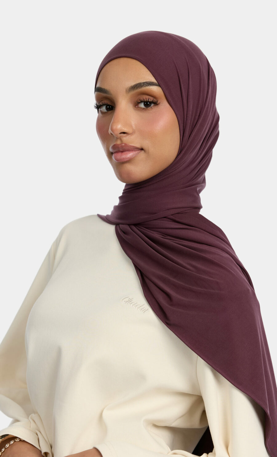 MODAL JERSEY SCARF - DEEP PURPLE