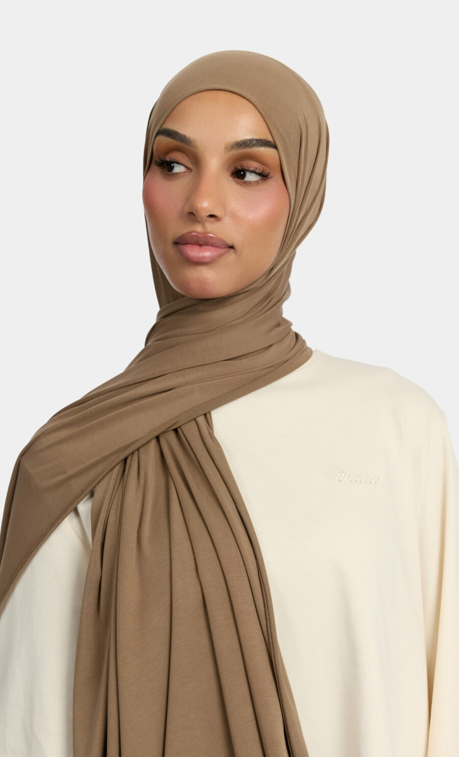 MODAL JERSEY SCARF - ASHBROWN