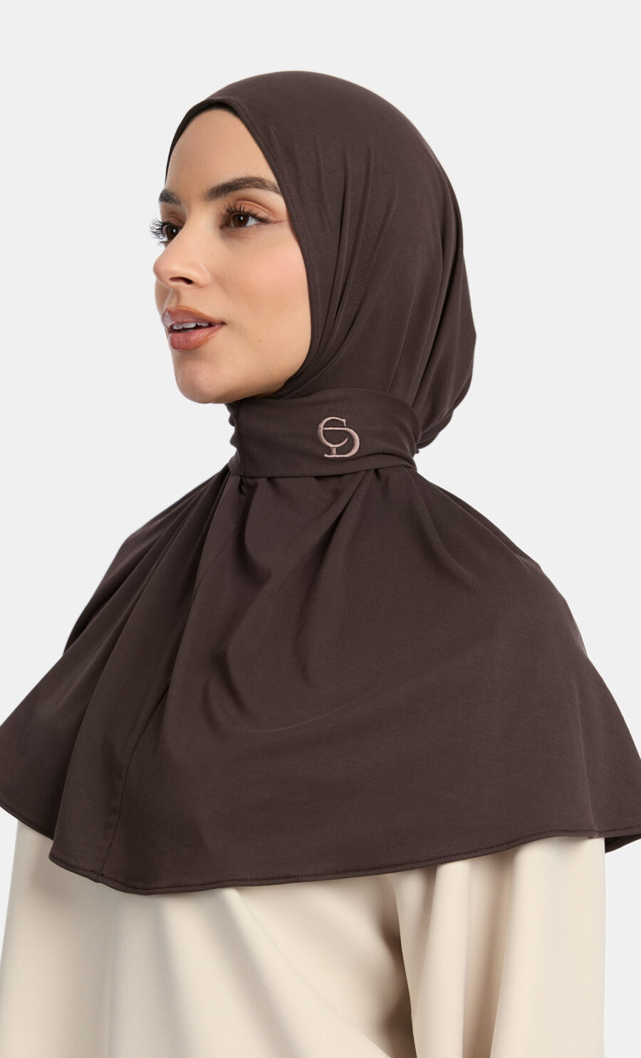 BREATHABLE PULL TIE HIJAB - DARK GREY