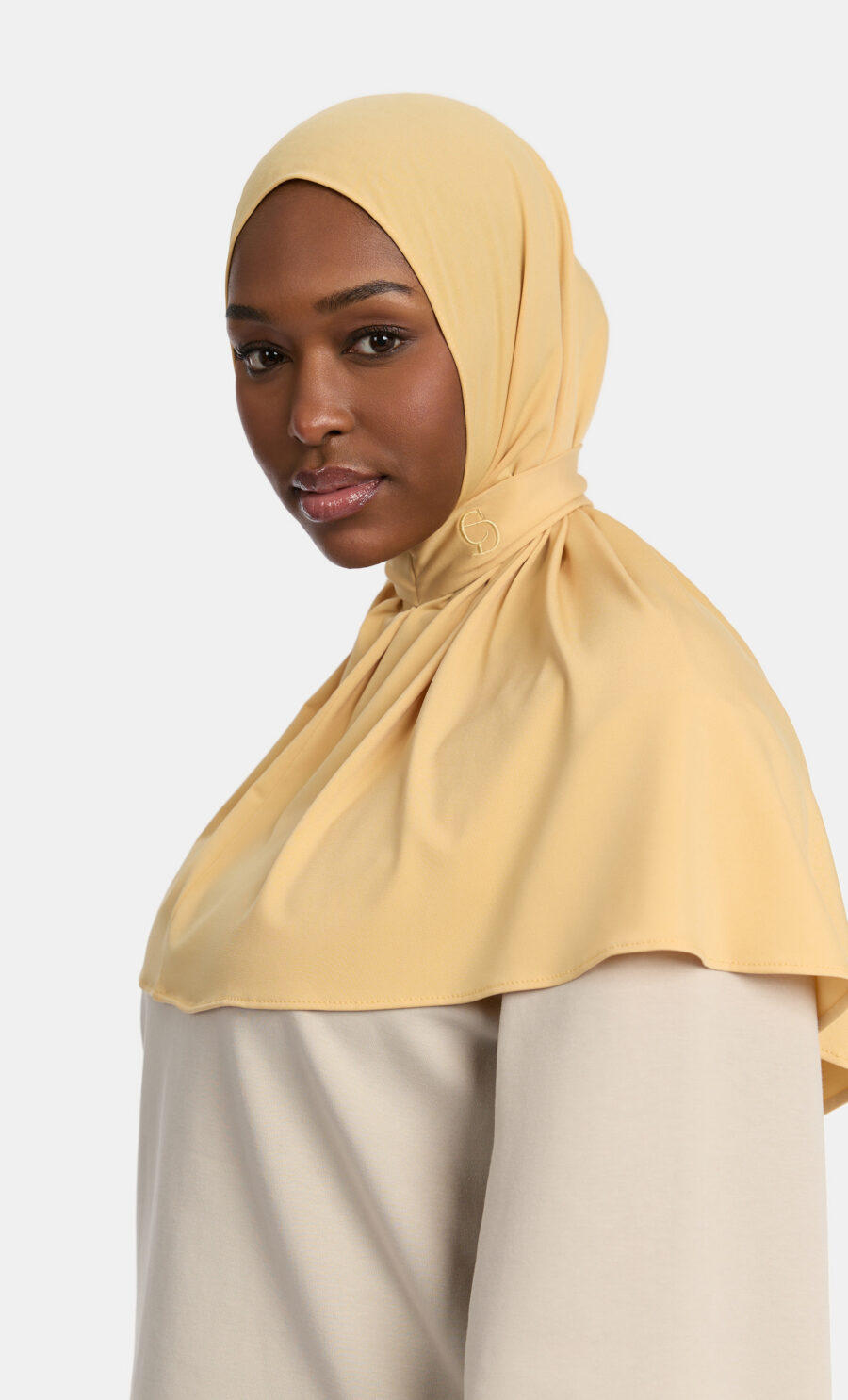 PREMIUM JERSEY PULL TIE HIJAB - SAFFRON