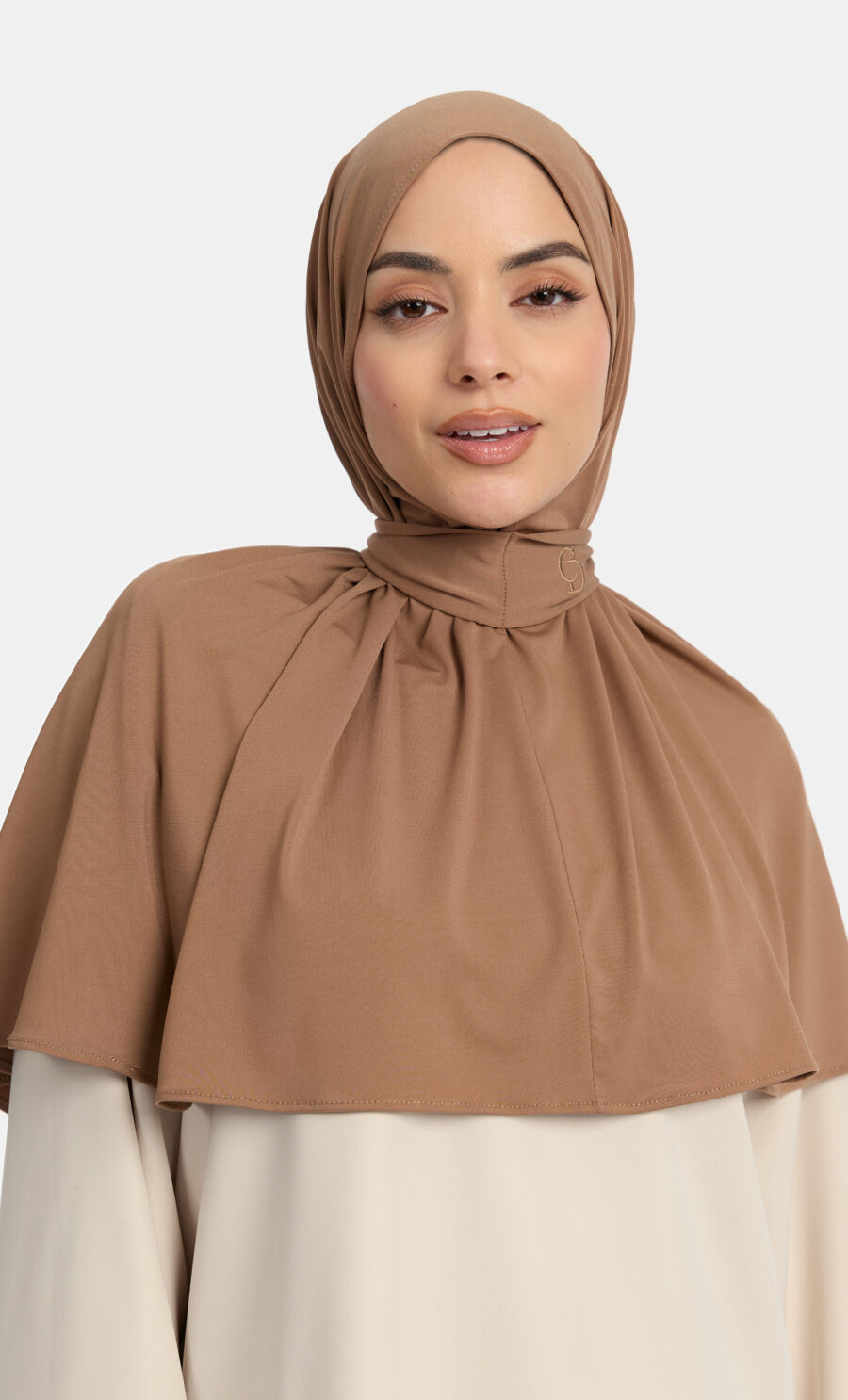 PREMIUM JERSEY PULL TIE HIJAB - BROWN SUGAR