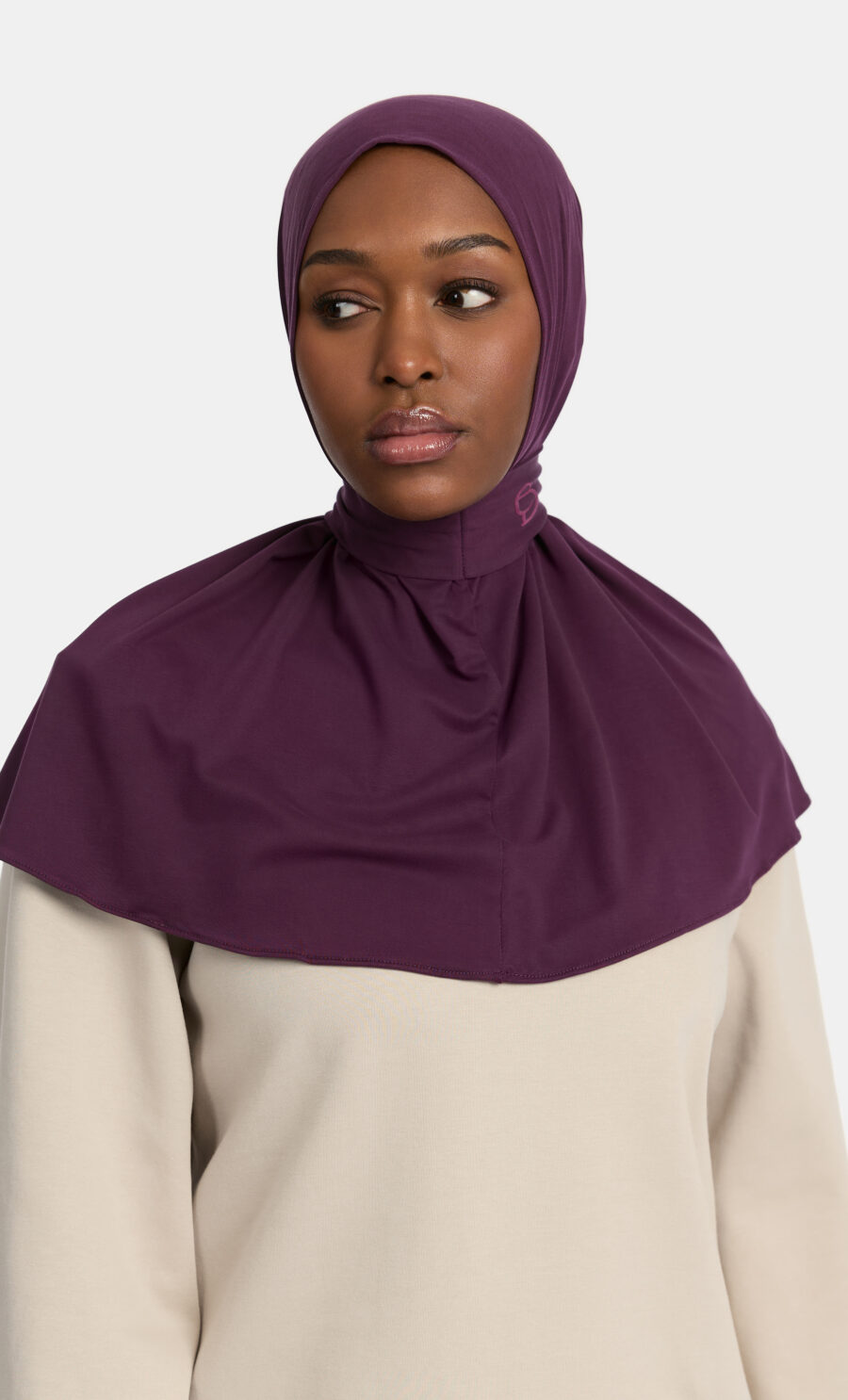 BREATHABLE PULL TIE HIJAB - BERRYWOOD