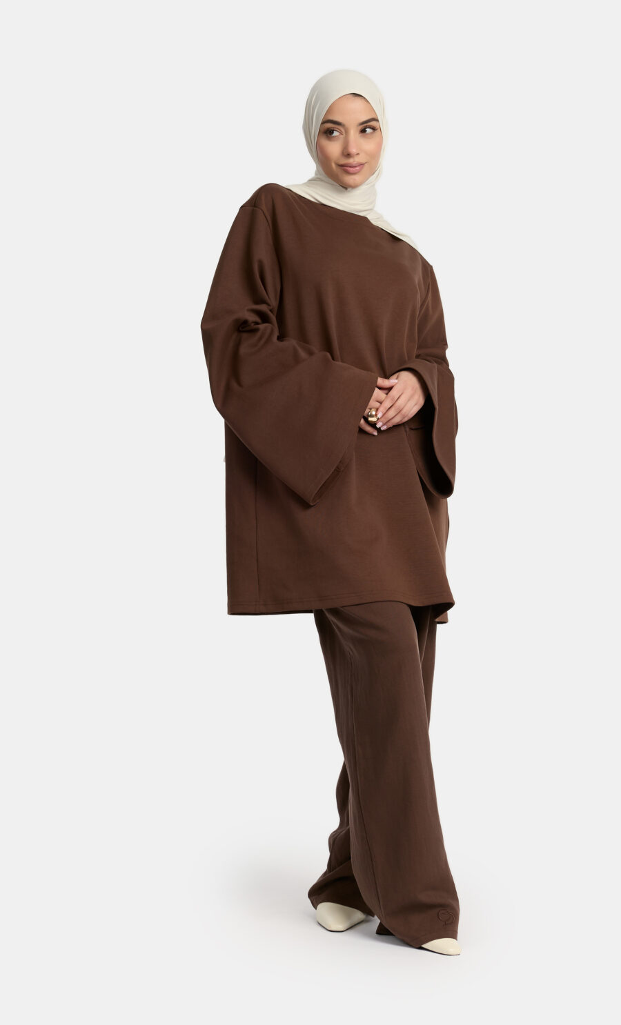 ESSENTIAL SHIRT - DARK BROWN, XL