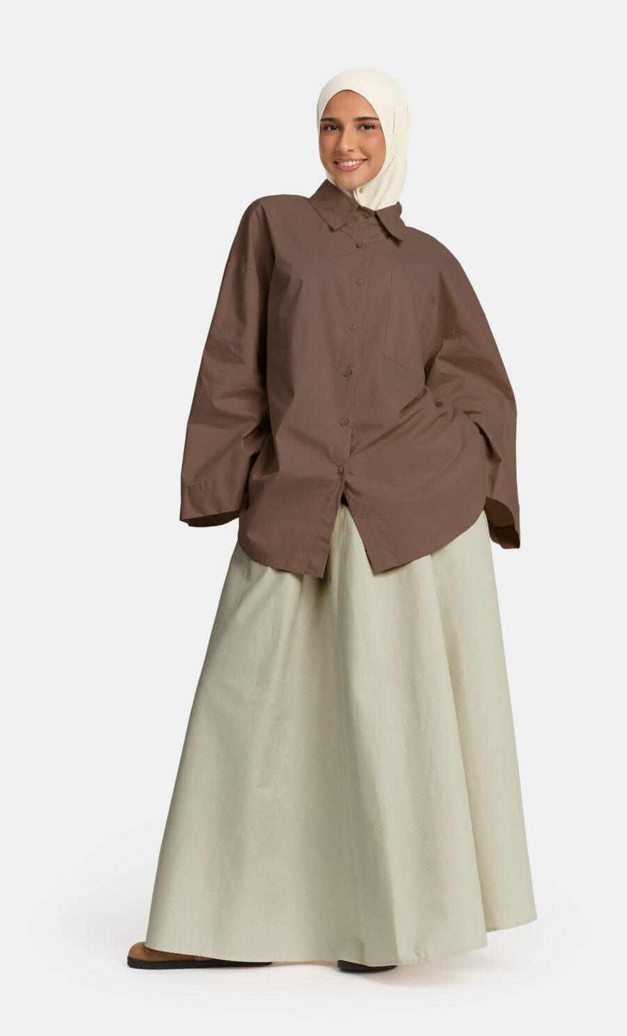 GATHERED MAXI SKIRT - SAGE, S