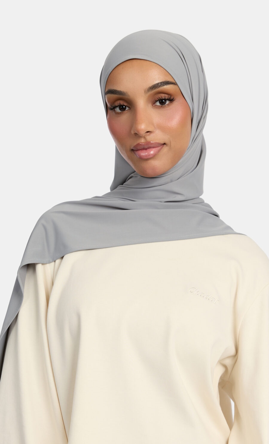 FLUID JERSEY SCARF - MIST GREY